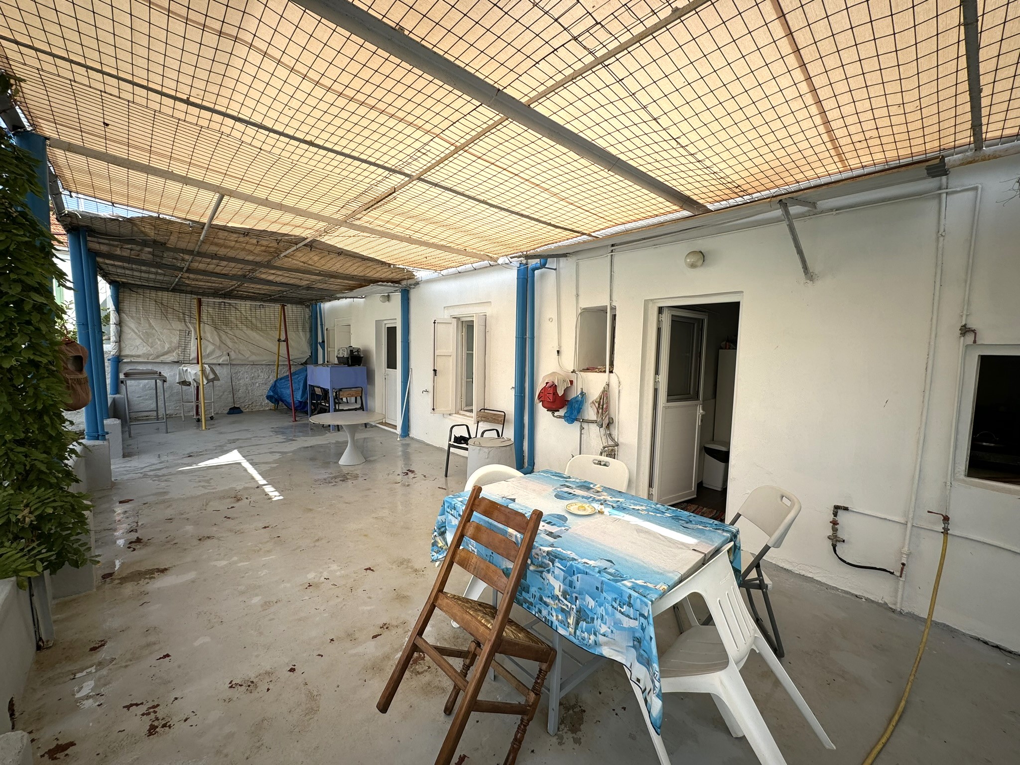 Covered veranda of house for sale in Ithaca Greece Vathi