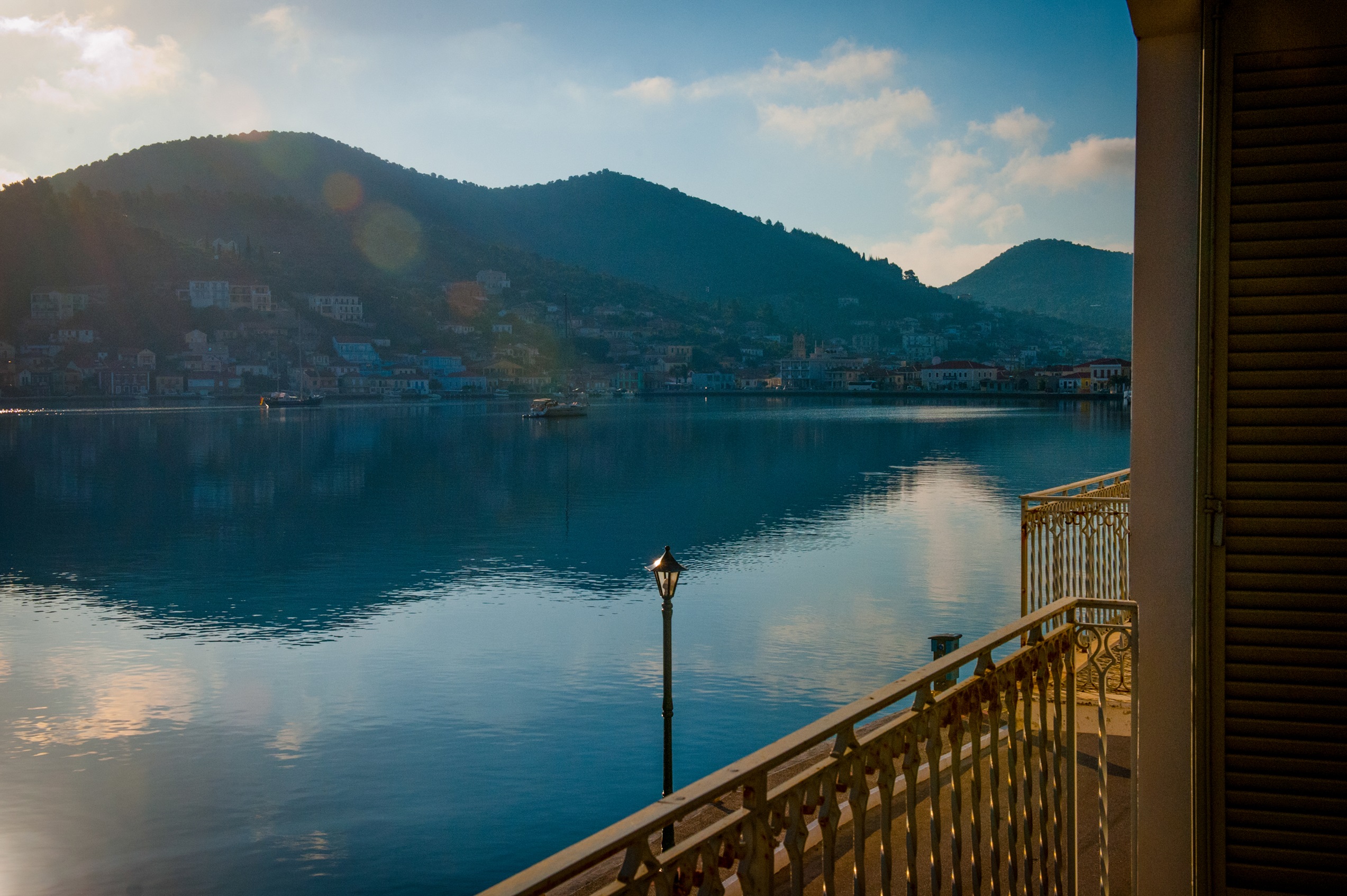 Views from balcony of house for sale in Ithaca Greece Vathi