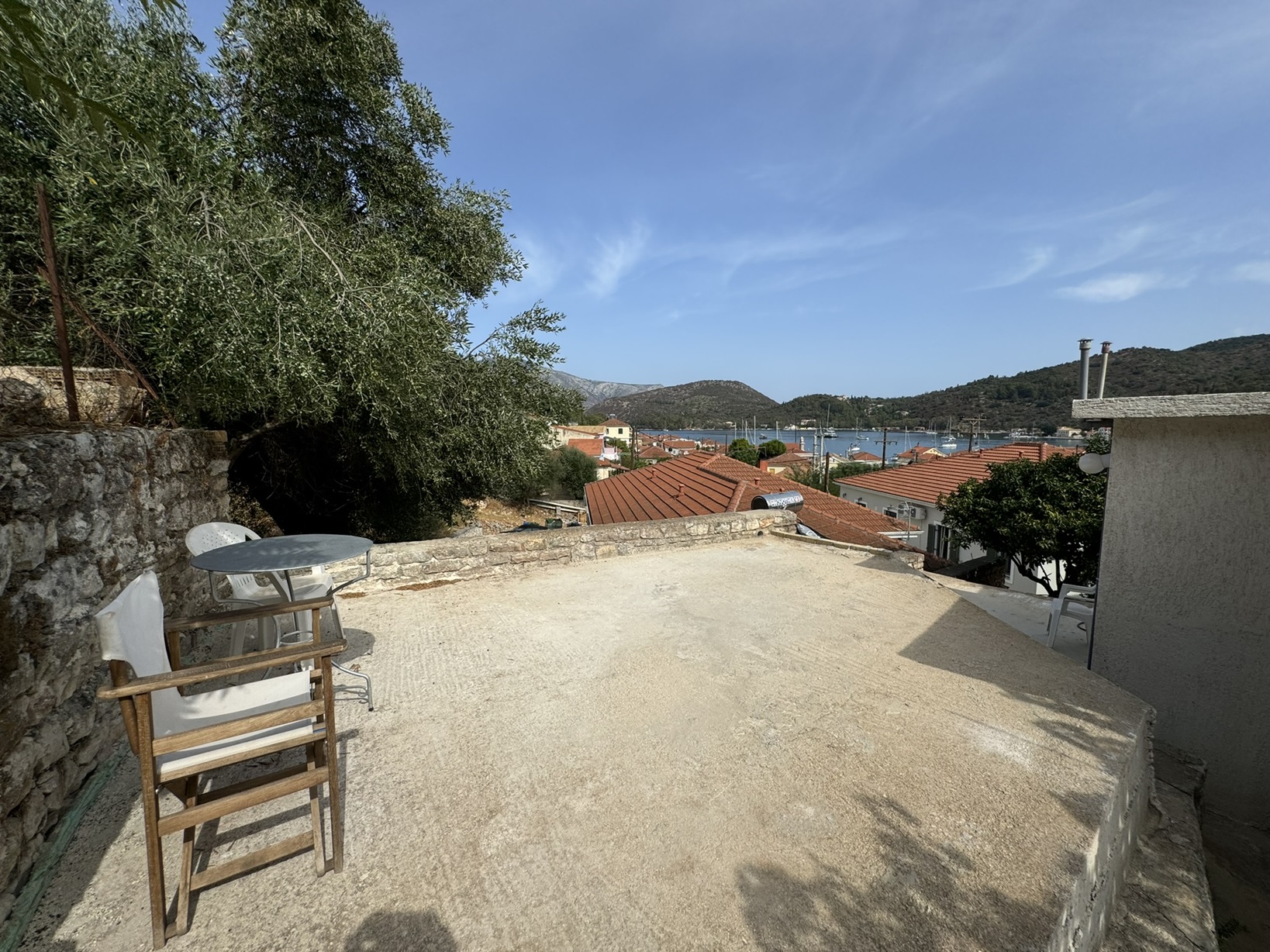 Terrace of house for sale in Ithaca Greece Vathi