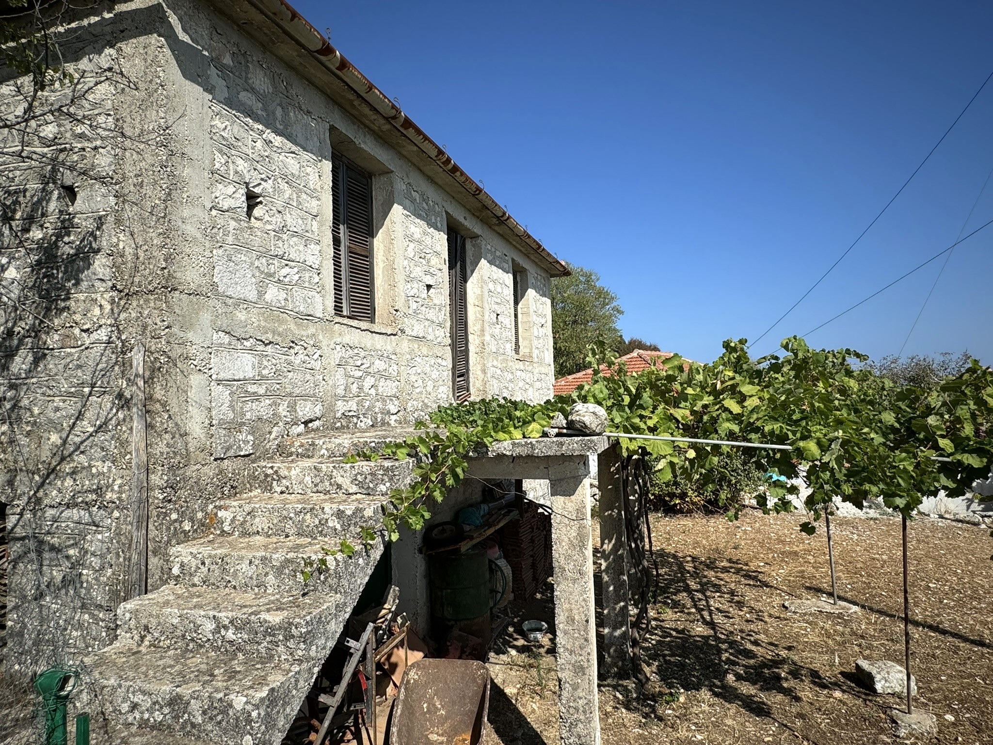 Exterior of house for sale in Ithaca Greece Anoghi