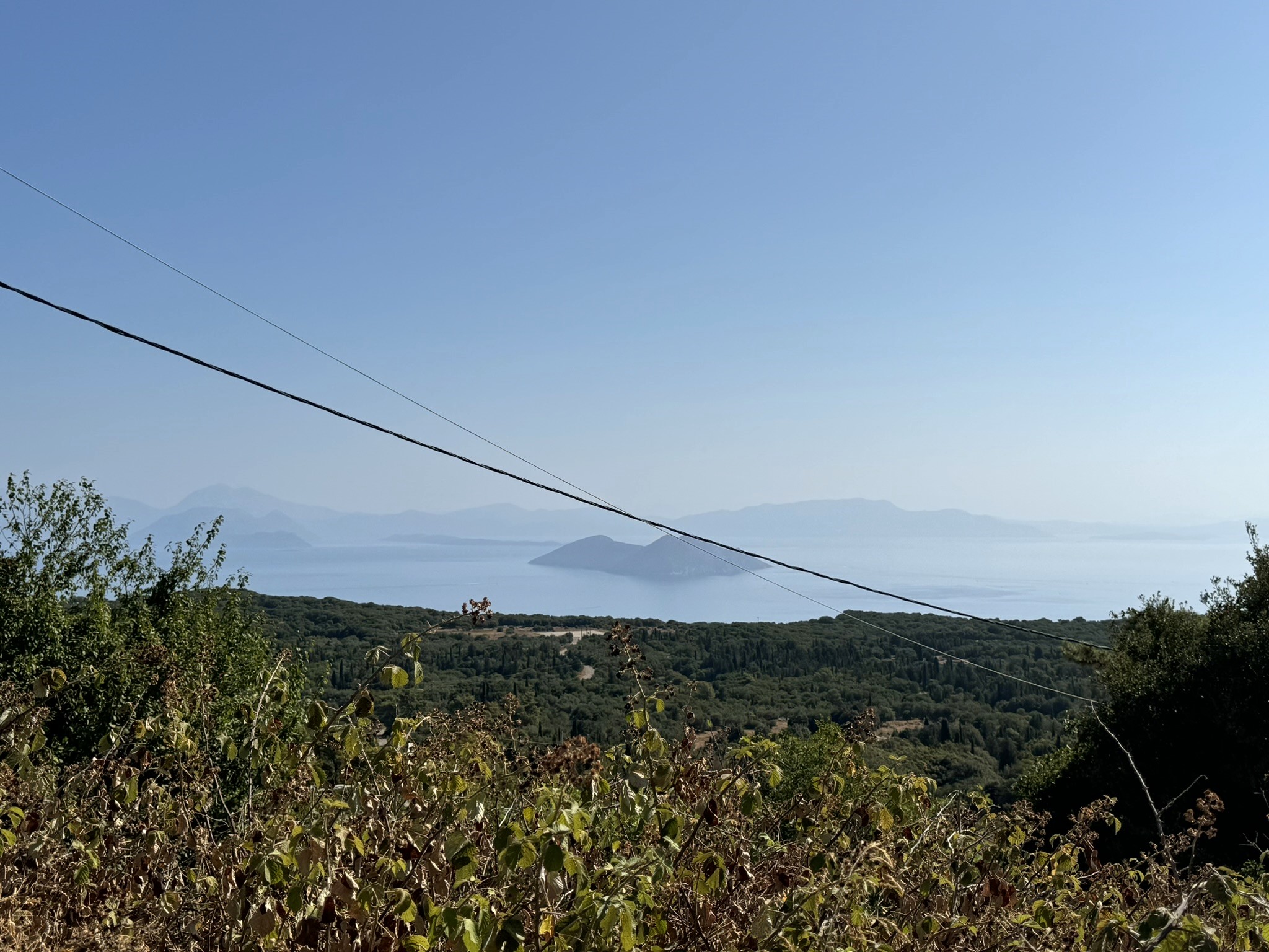 Sea views with Atokos island of house for sale in Ithaca Greece Anoghi