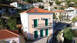 Aerial view of house for sale in Ithaca Greece Perachori