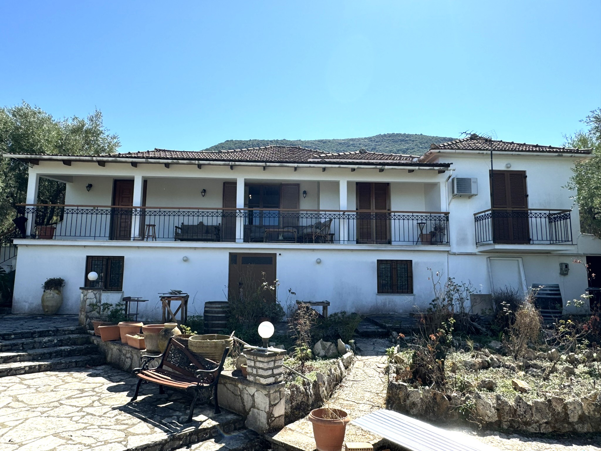 Exterior of house for sale in Ithaca Greece Stavros