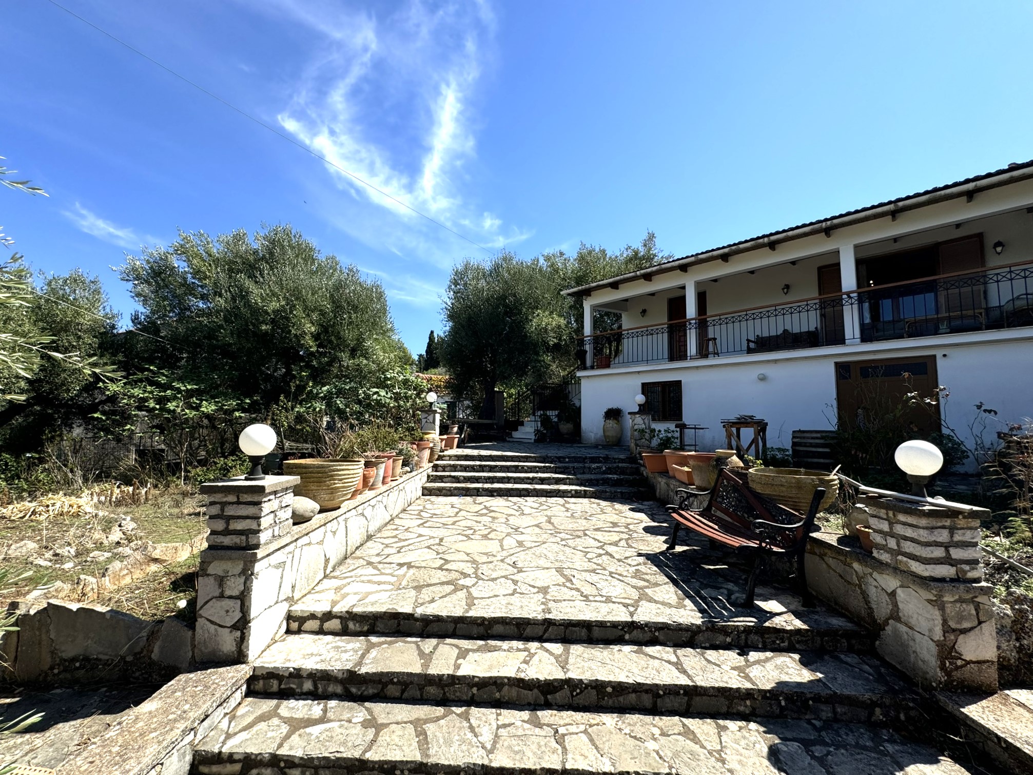 Outdoor area of house for sale in Ithaca Greece Stavros