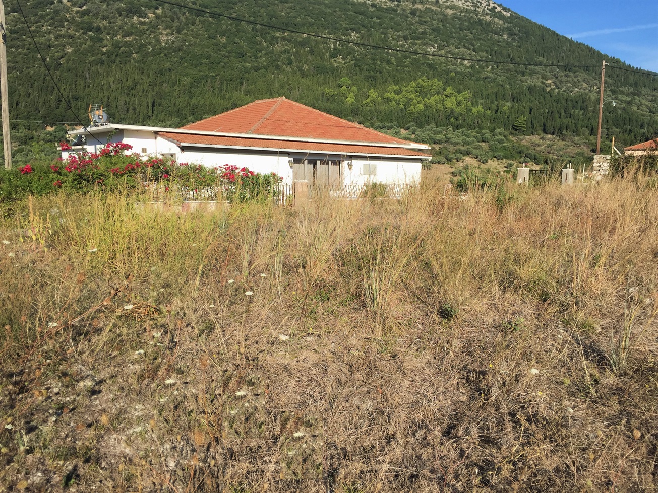 Terrain and landscape of land for sale in Ithaca Greece Stavros