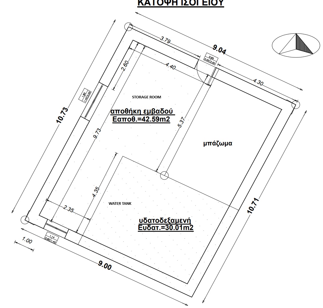 Aerial view and border of house for sale Ithaca Greece, Vathi