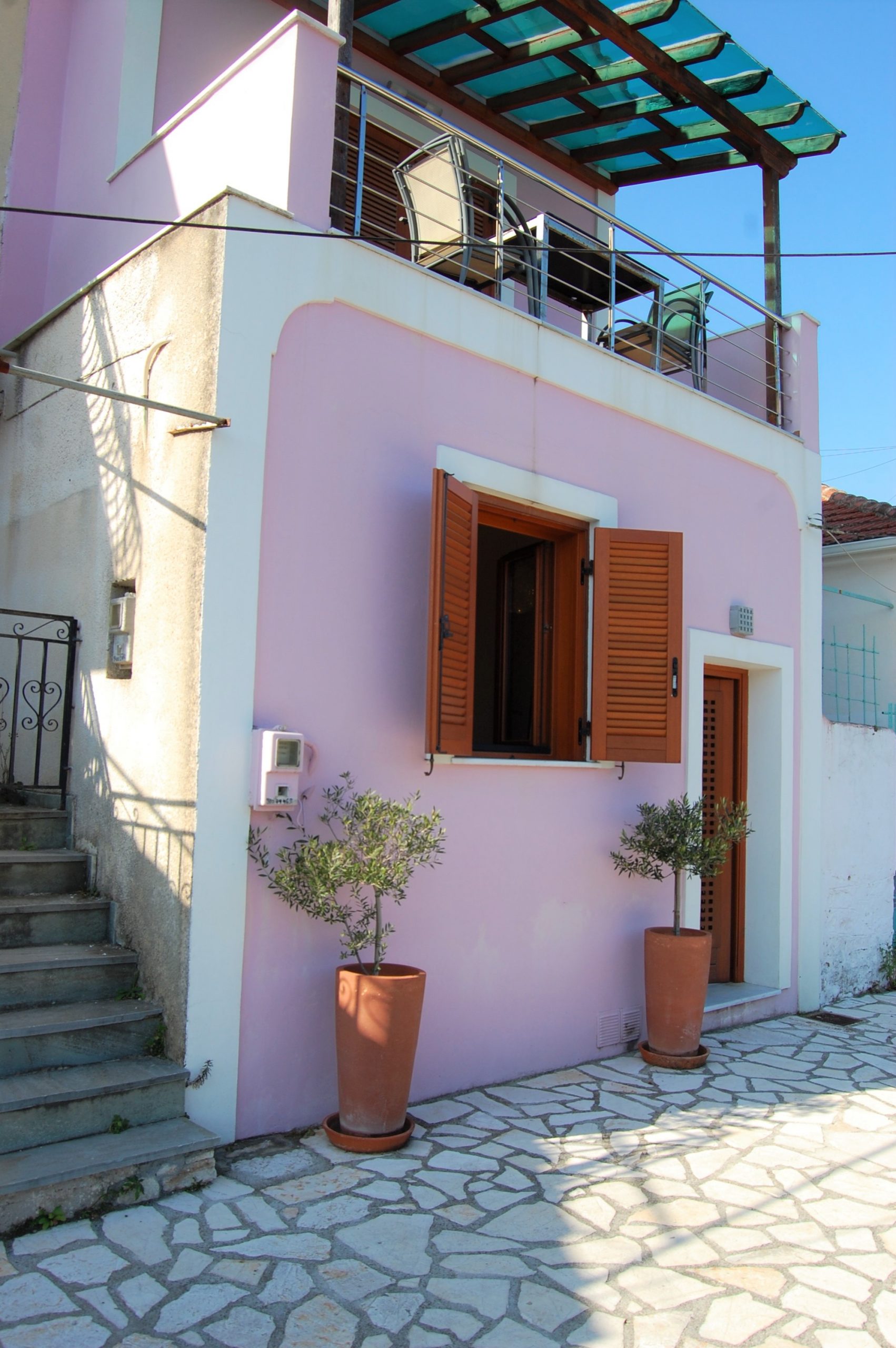 Road view of house for sale in Ithaca Greece Vathi