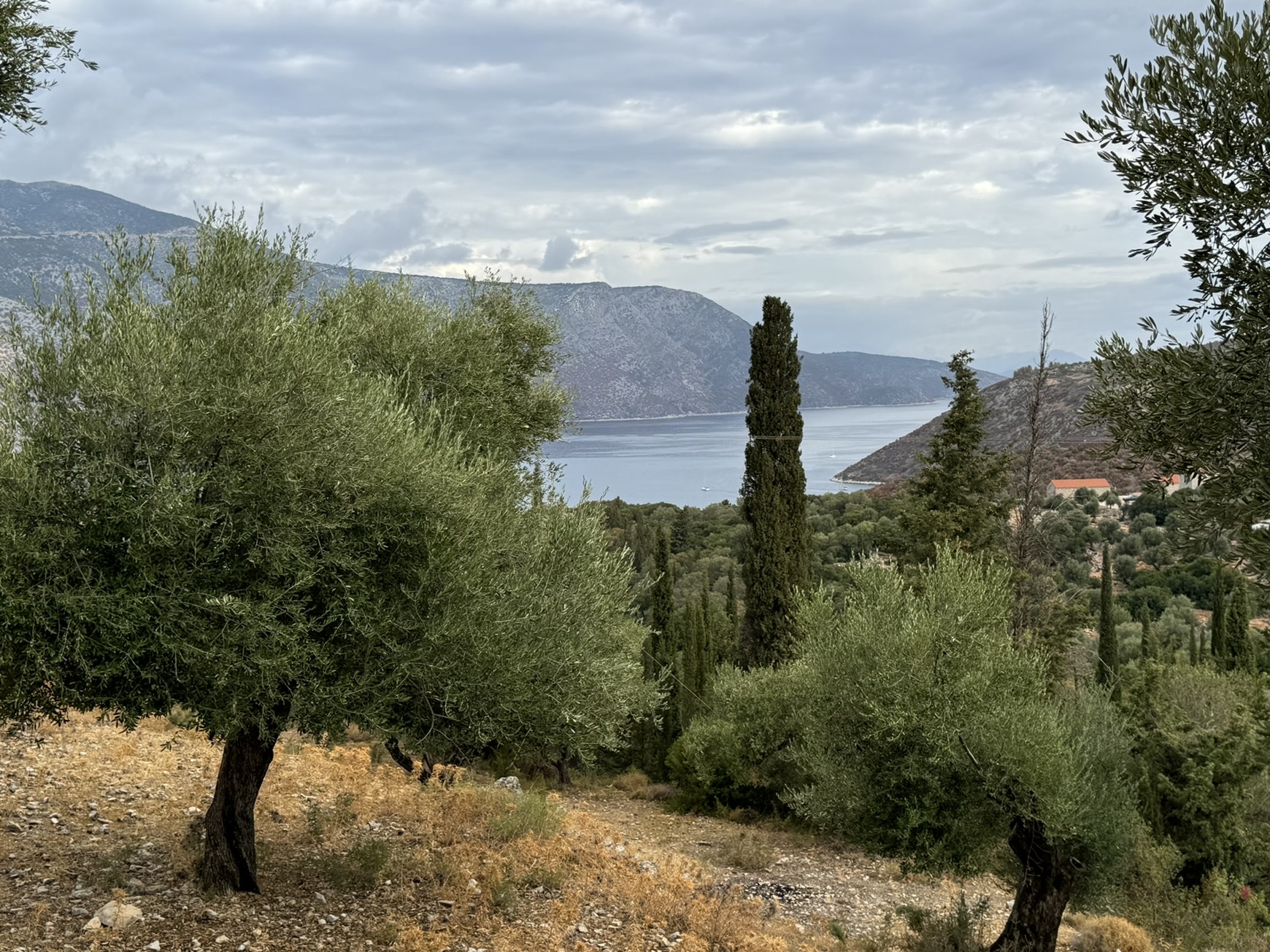 Landscape and sea views from land for sale in Ithaca Greece, Vathi