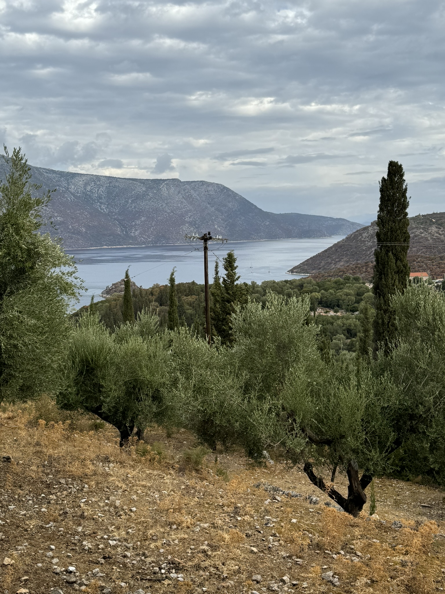 Landscape and sea views from land for sale in Ithaca Greece, Vathi