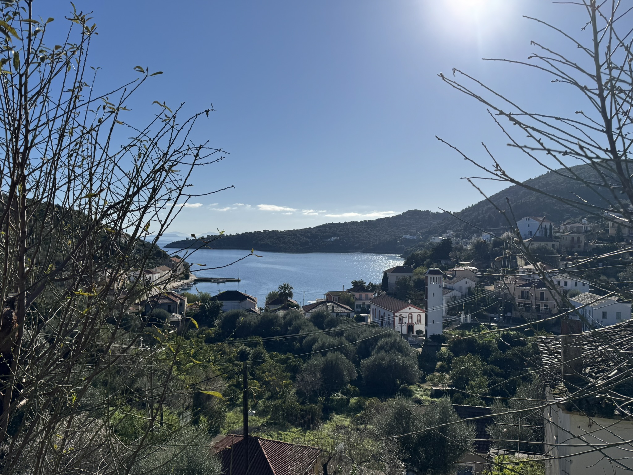 Sea views from land for sale in Ithaca Greece, Kioni