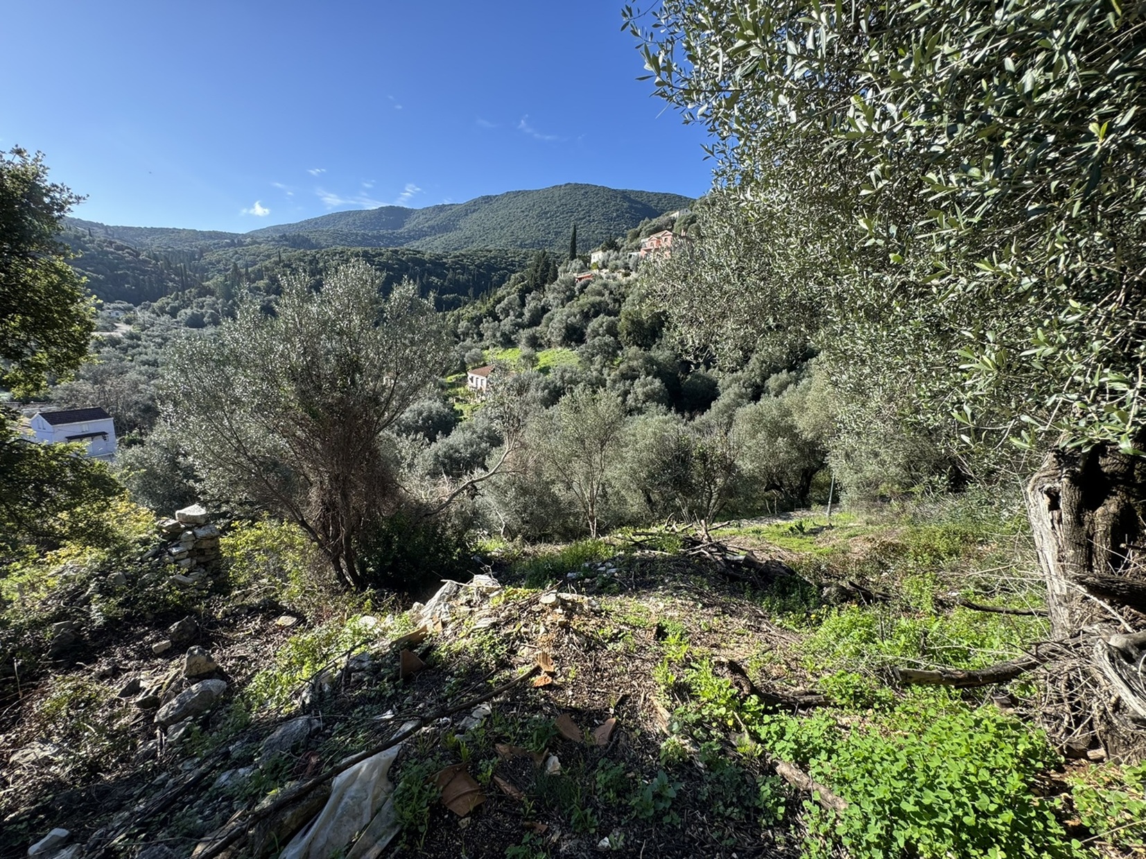 Mountain views from land for sale in Ithaca Greece, Kioni