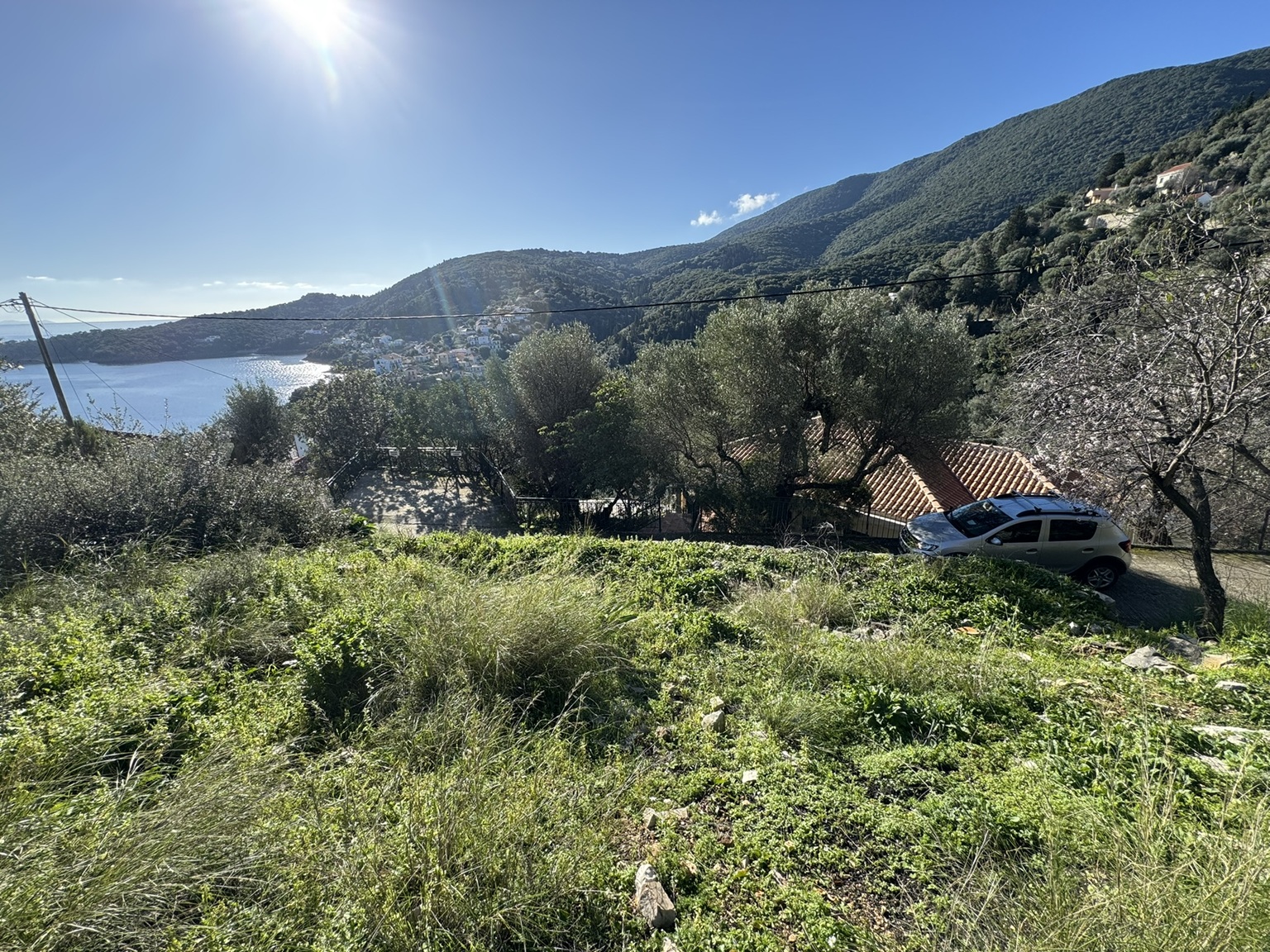 Views from land for sale in Ithaca Greece, Kioni