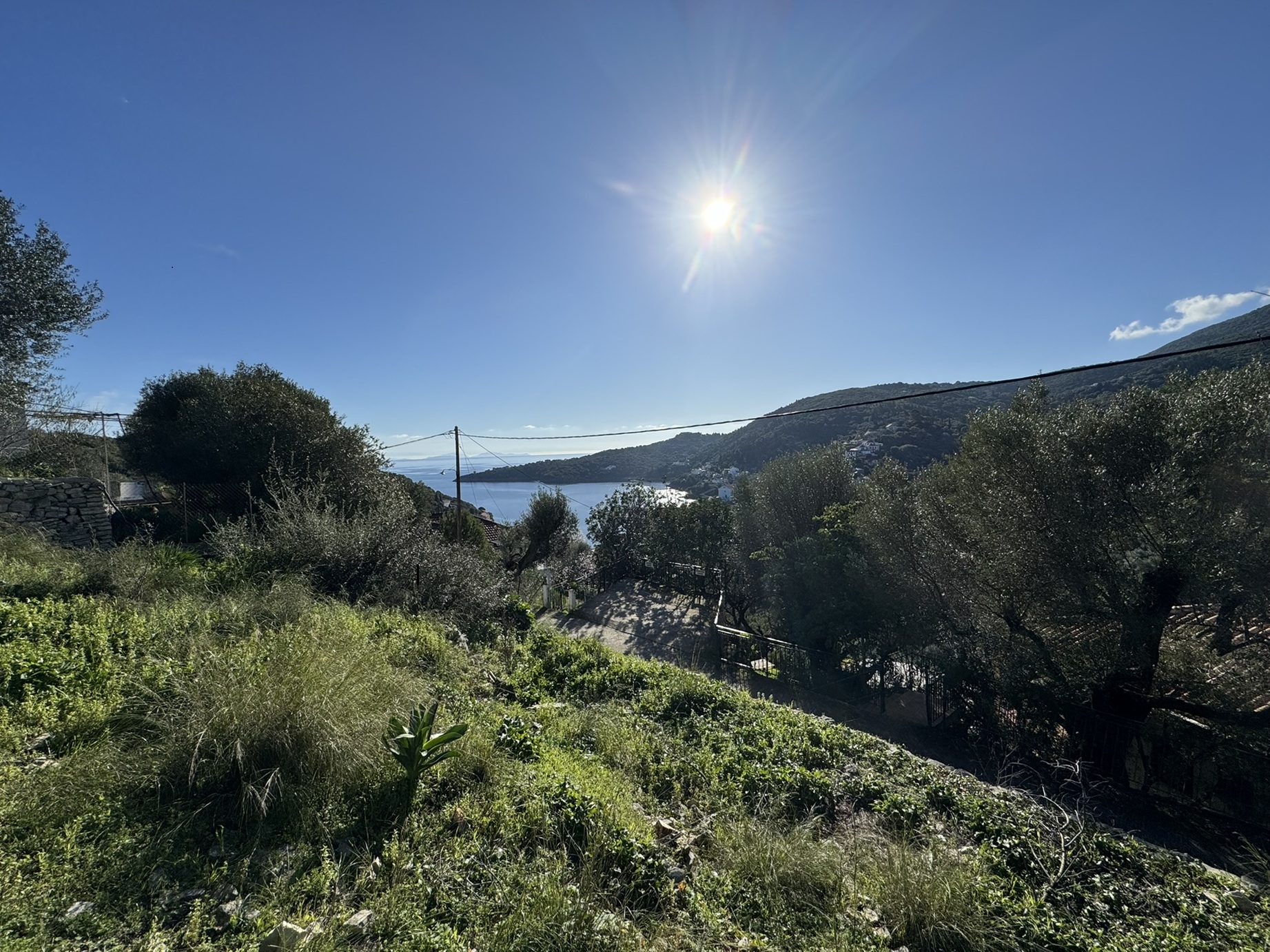 Views from land for sale in Ithaca Greece, Kioni