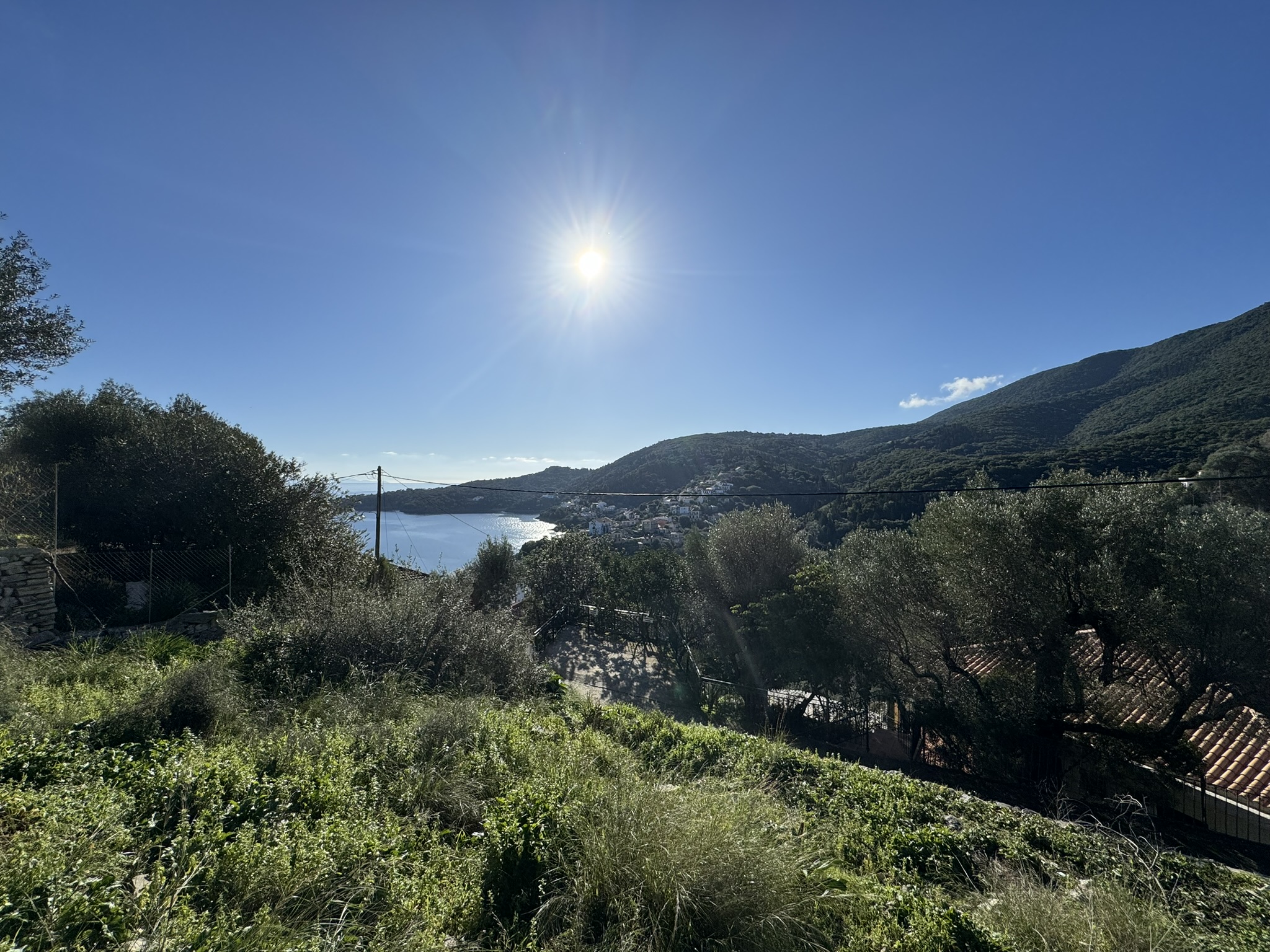 Views from land for sale in Ithaca Greece, Kioni