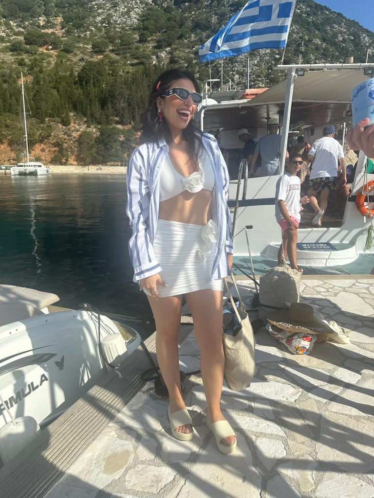 Boat day cruise around the island of Ithaca Greece