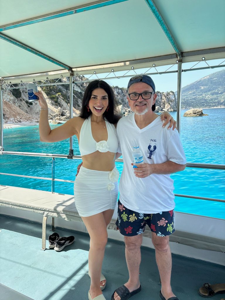 Boat day cruise around the island of Ithaca Greece
