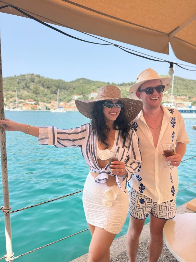 Boat day cruise around the island of Ithaca Greece