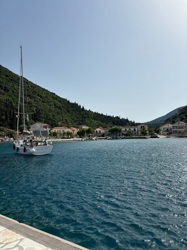 Boat day cruise around the island of Ithaca Greece
