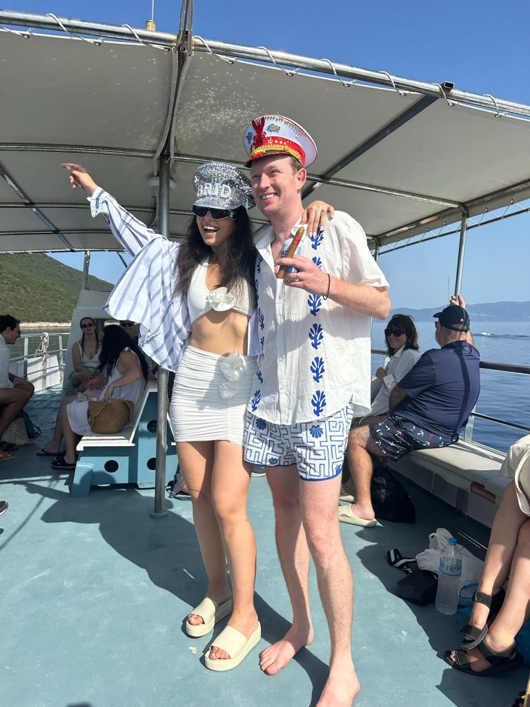 Boat day cruise around the island of Ithaca Greece