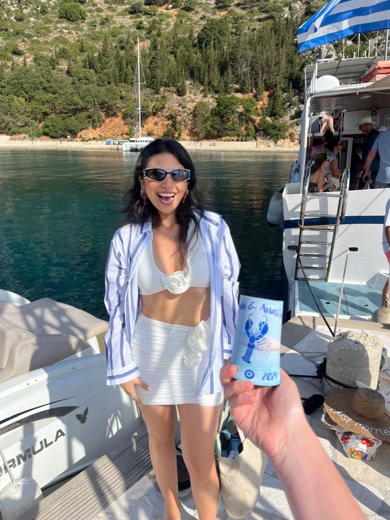 Boat day cruise around the island of Ithaca Greece