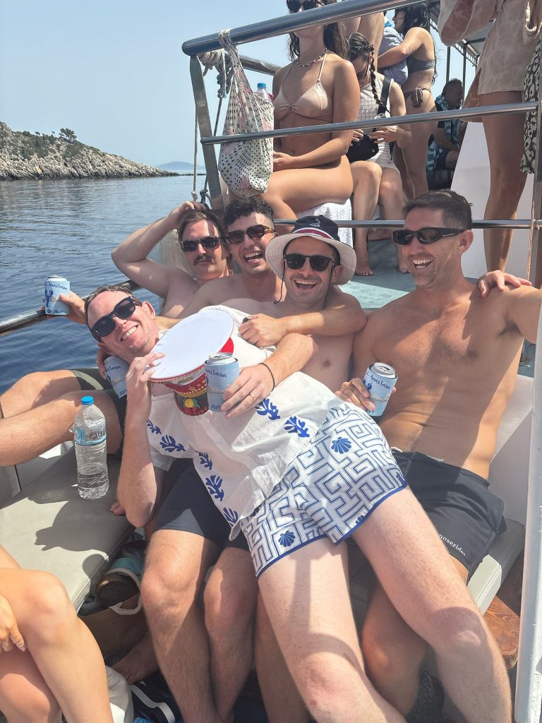 Boat day cruise around the island of Ithaca Greece