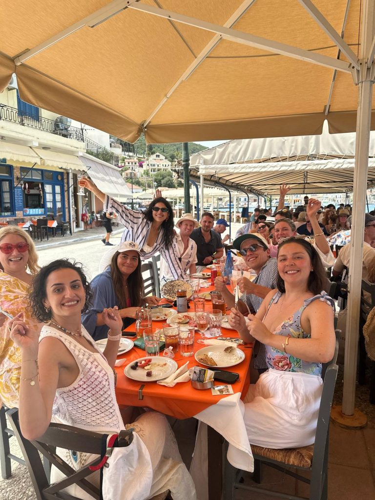Lunch in Vathi, one day cruise around the island Ithaca Greece