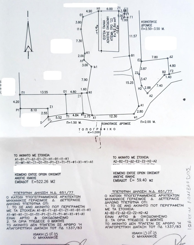 Landscape and terrain of land for sale on Ithaca Greece