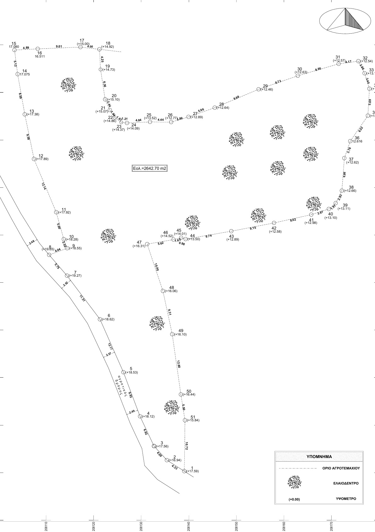 Aerial views of plot for sale on Ithaca Greece, Frikes