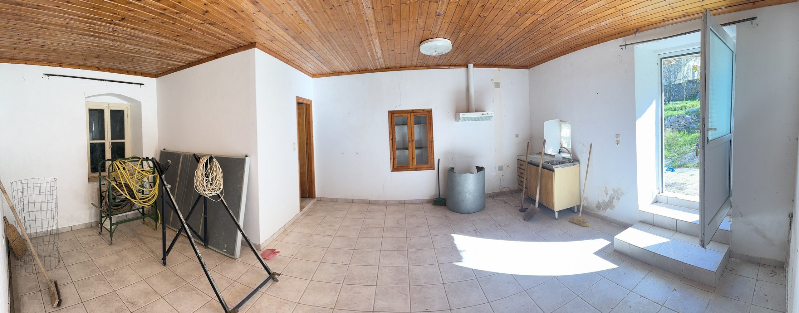 Internal panoramic view of house for sale in Ithaca Greece, Stavros