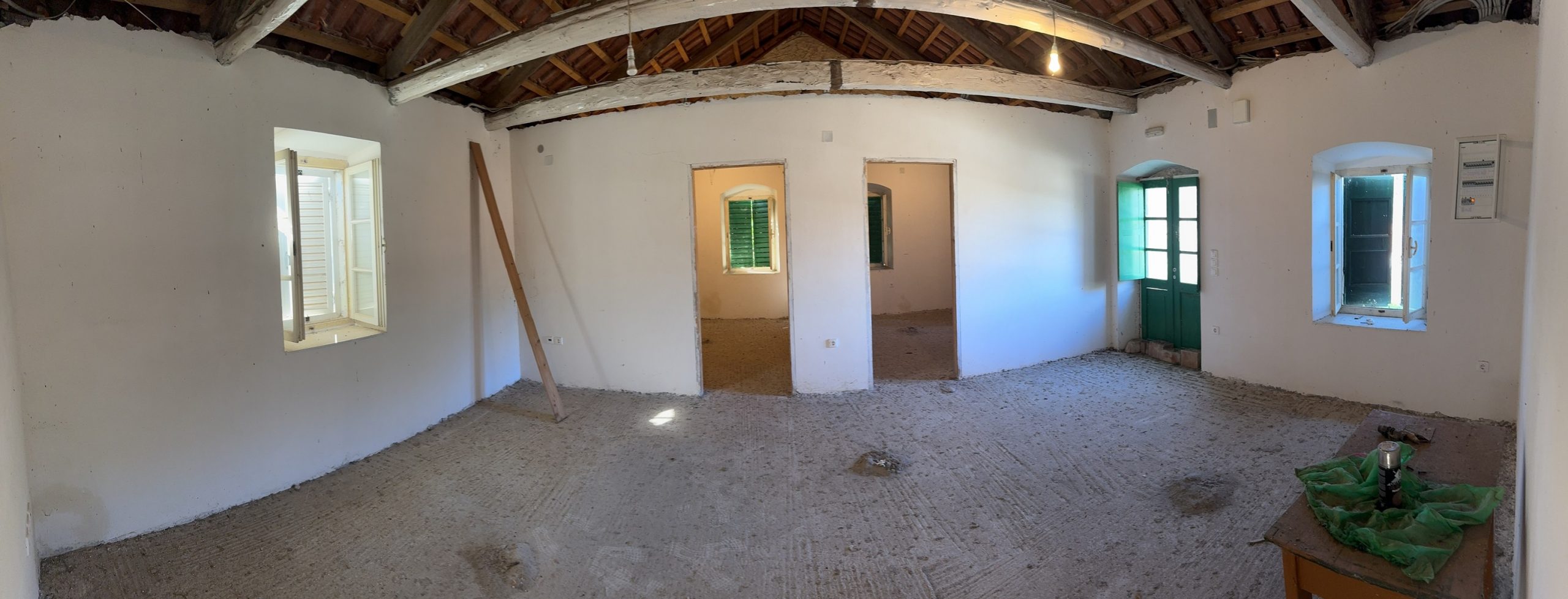 Internal panoramic view of house for sale in Ithaca Greece, Stavros