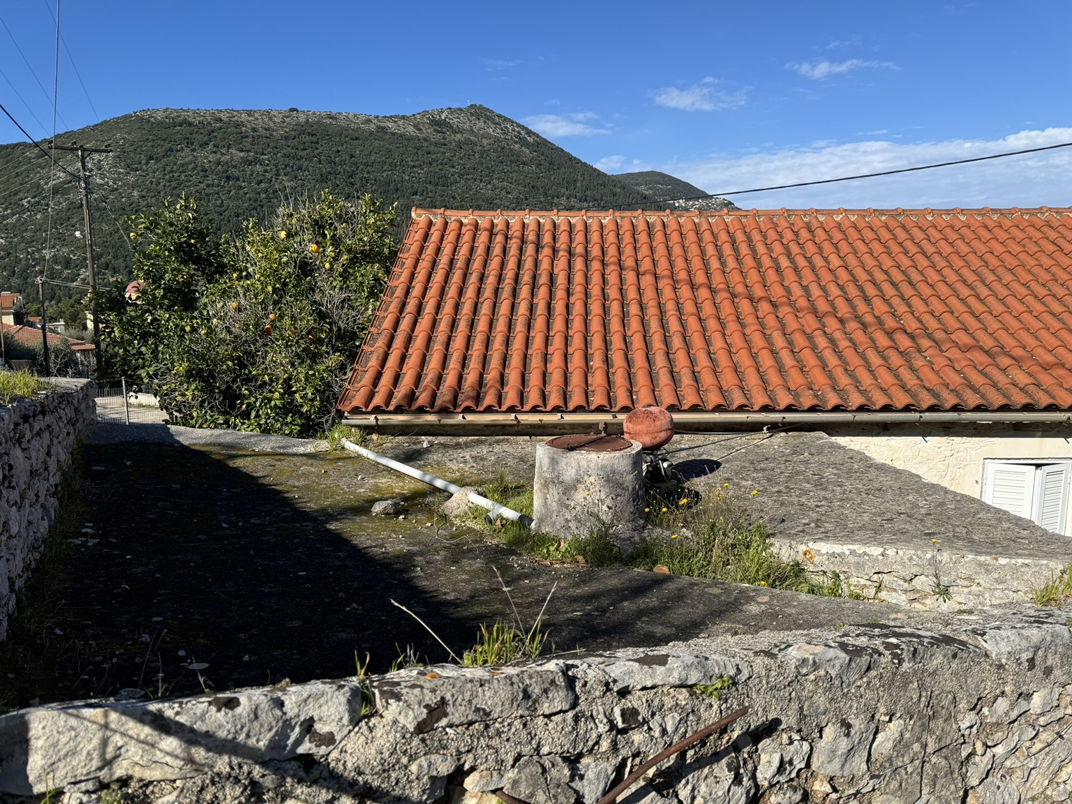 Outside area of house for sale in Ithaca Greece, Stavros