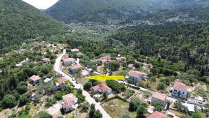 Aerial view and location of house for sale in Ithaca Greece, Lahos