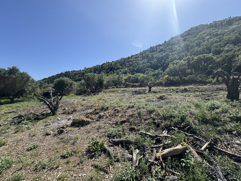 Terrain and landscape of land for sale in Ithaca Greece, Kolleri