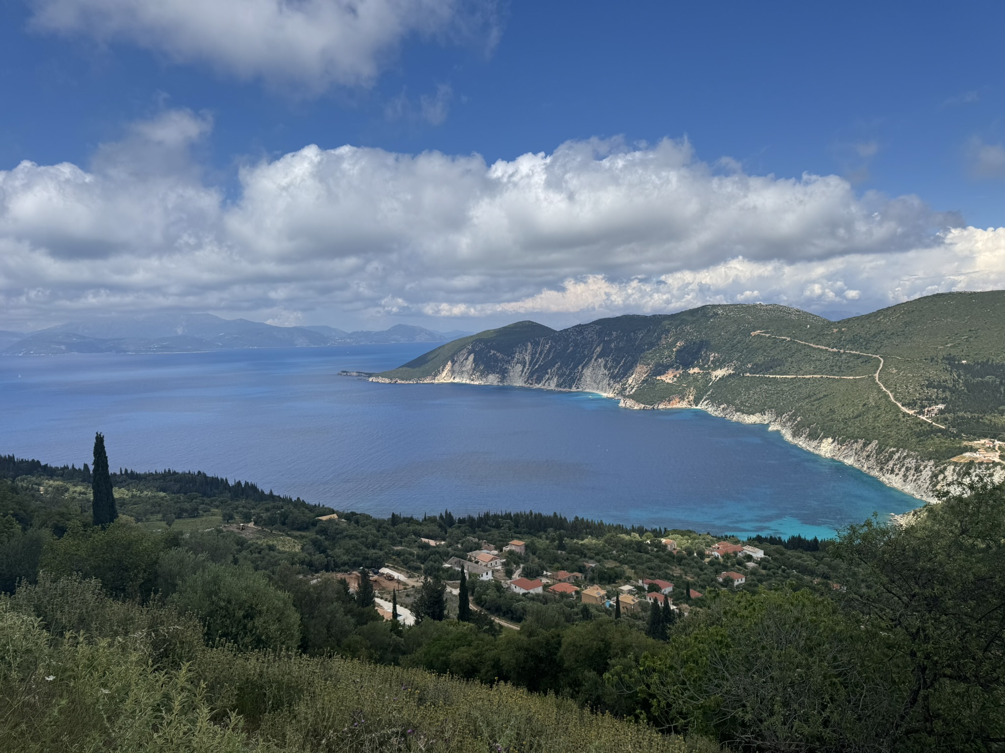 Sea and island views from plot 1 of land for sale in Ithaca Greece, Exoghi