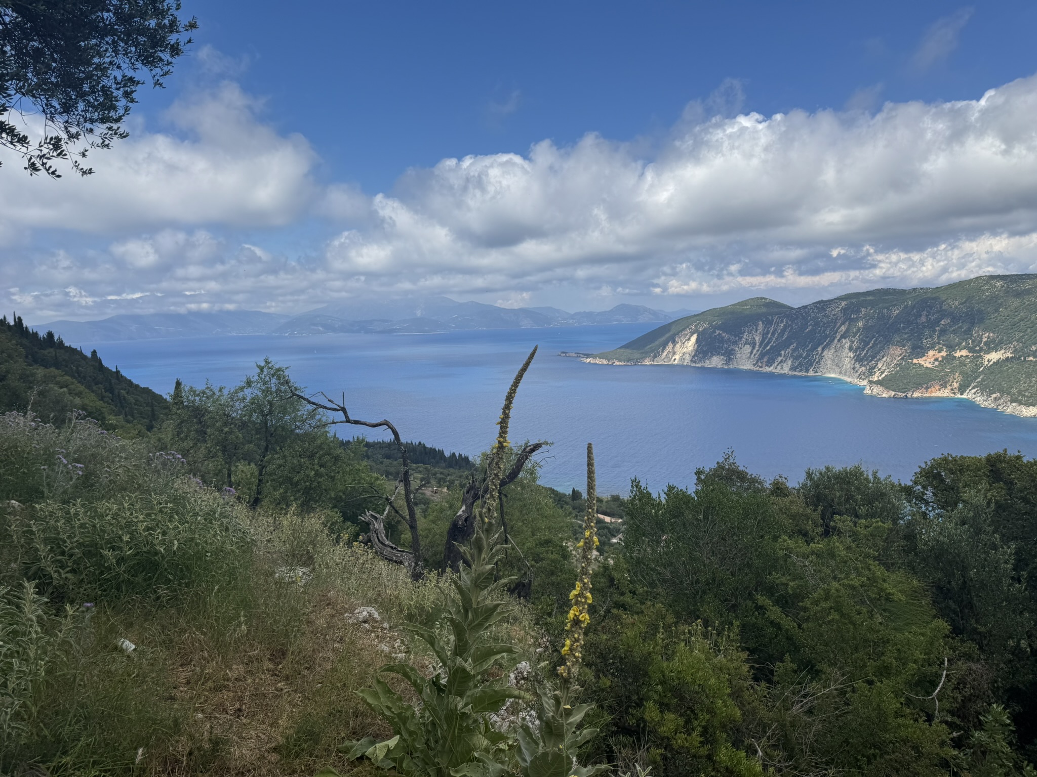 Sea and island views from plot 1 of land for sale in Ithaca Greece, Exoghi