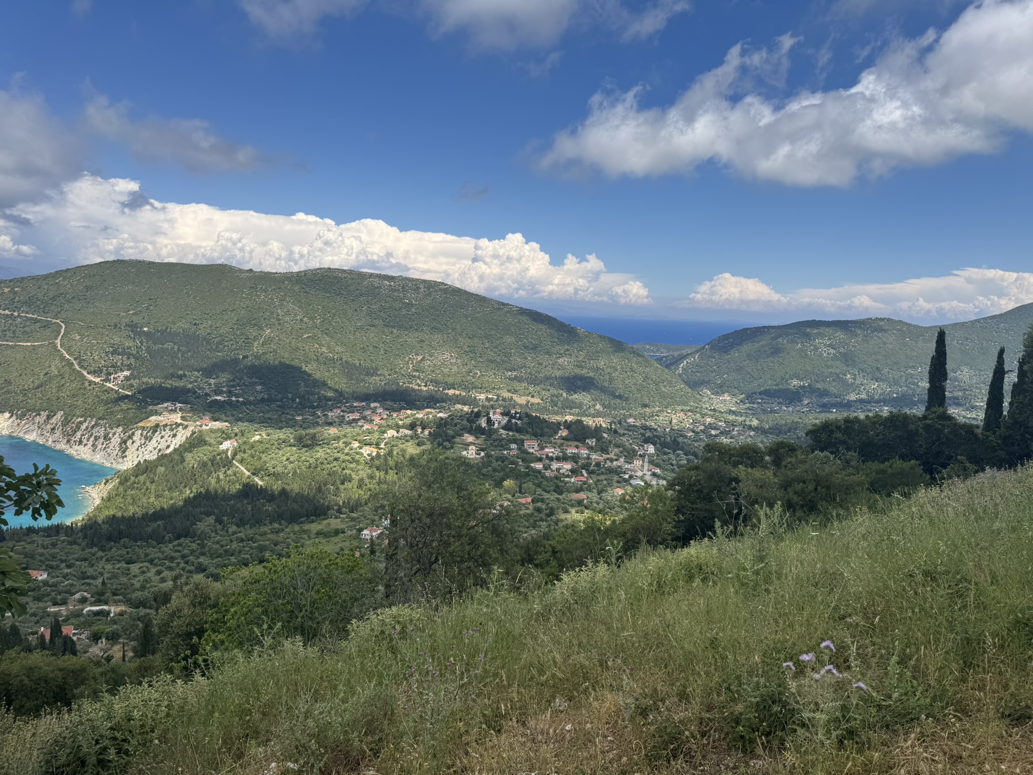 Views from plot 1 of land for sale in Ithaca Greece, Exoghi