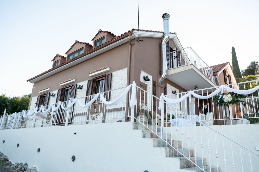 House of bride getting ready for wedding in Ithaca Greece, Anoghi