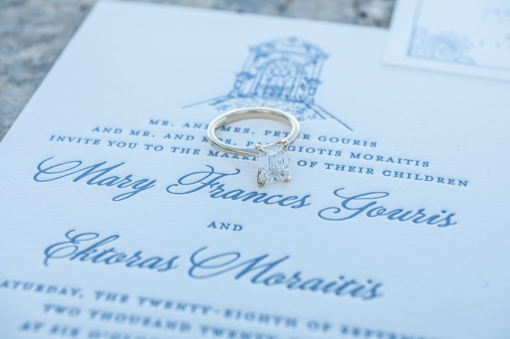 Invitation at wedding in Ithaca Greece, Anoghi