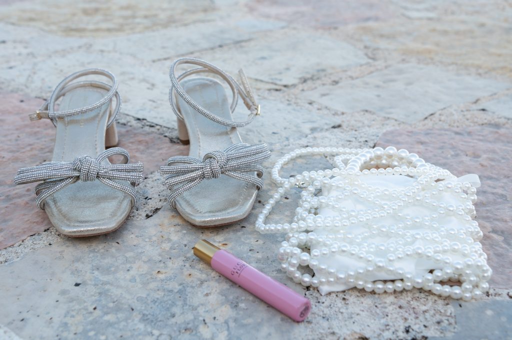 Bridal wardrobe detail for wedding in Ithaca Greece, Anoghi