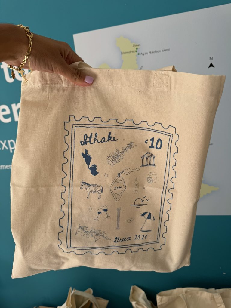 Gifts for the guests at wedding rehearsal dinner in Ithaca Greece, Anoghi
