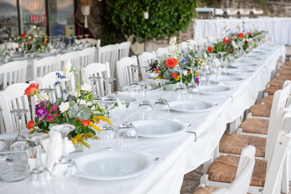 Wedding rehearsal dinner in Ithaca Greece, Anoghi