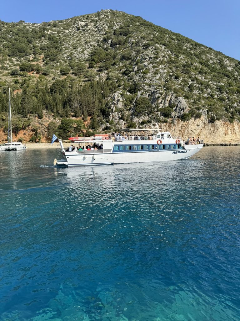 Boat day before wedding in Ithaca Greece, Anoghi