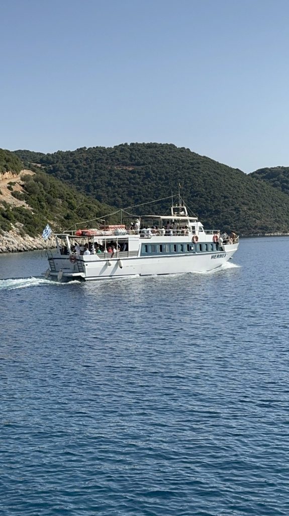 Boat day before wedding in Ithaca Greece, Anoghi