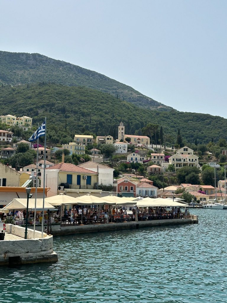 Boat day lunch in Ithaca Greece, Anoghi