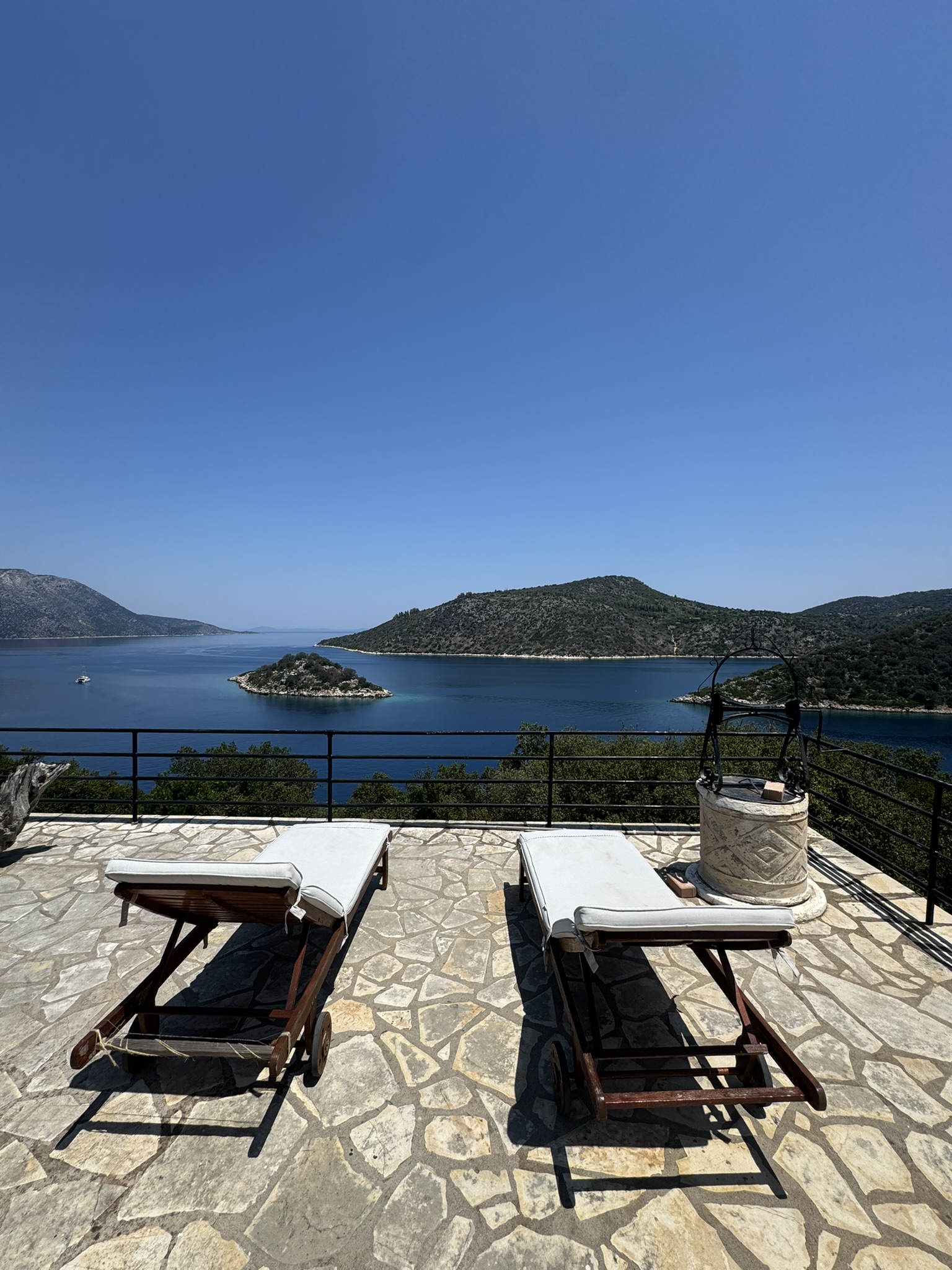 Views from terrace of house for sale in Ithaca Greece, Vathi
