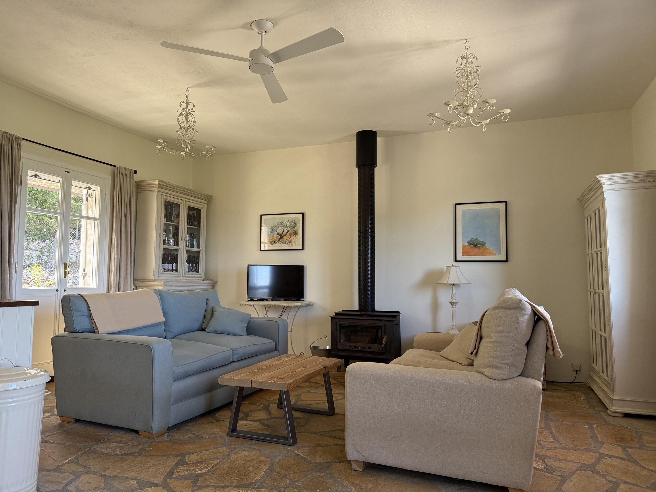 Living room area of house for sale in Ithaca Greece, Stavros