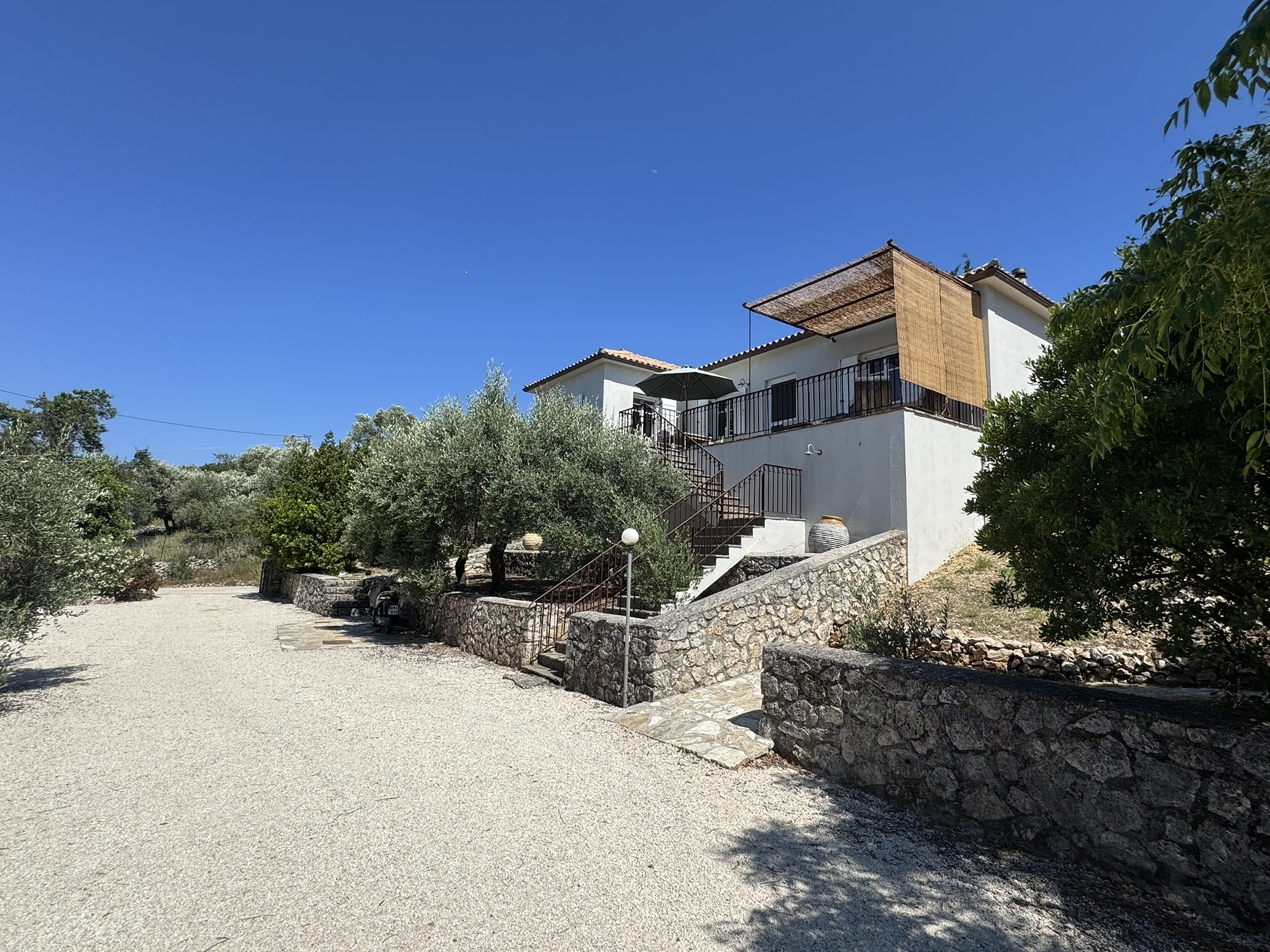 Drive of house for sale in Ithaca Greece, Stavros