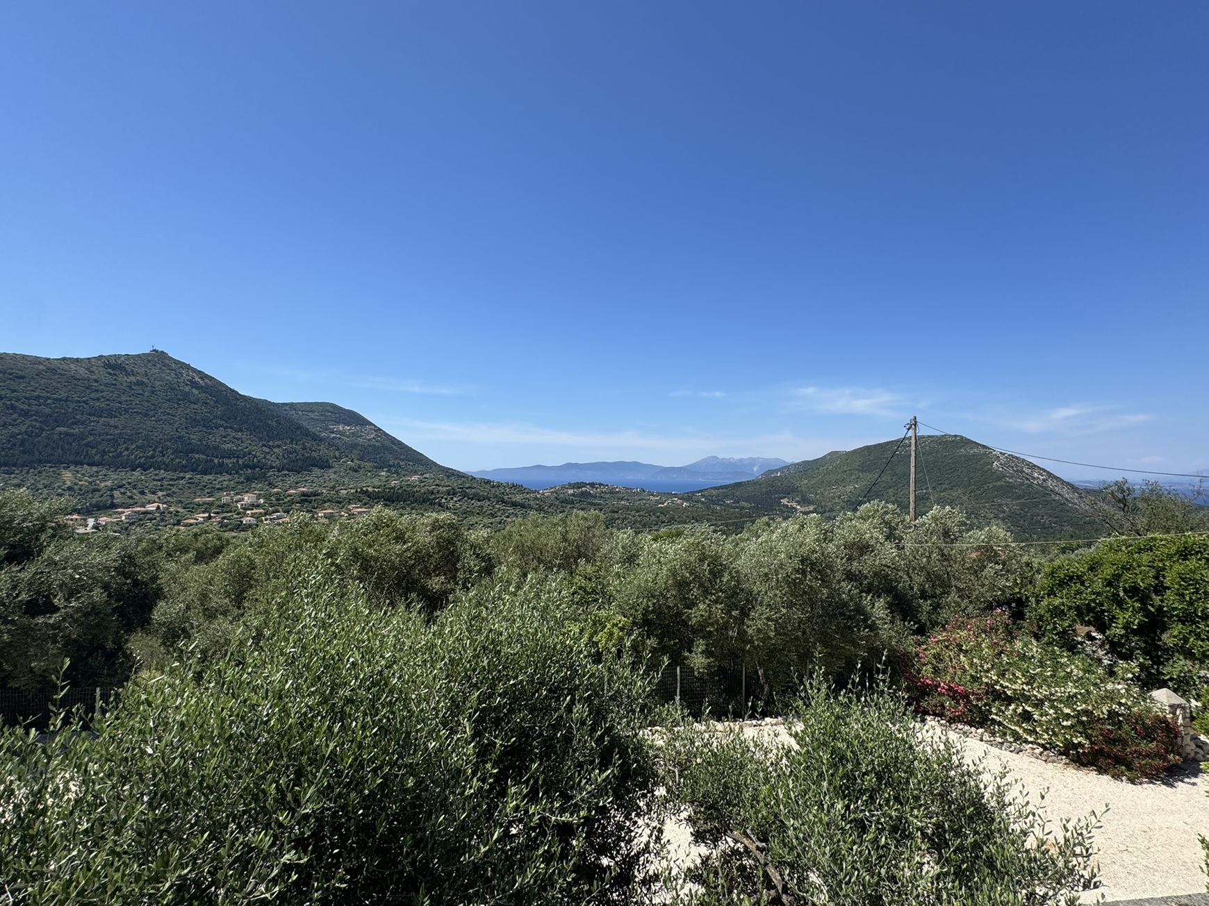 Sea views from veranda of house for sale in Ithaca Greece, Stavros