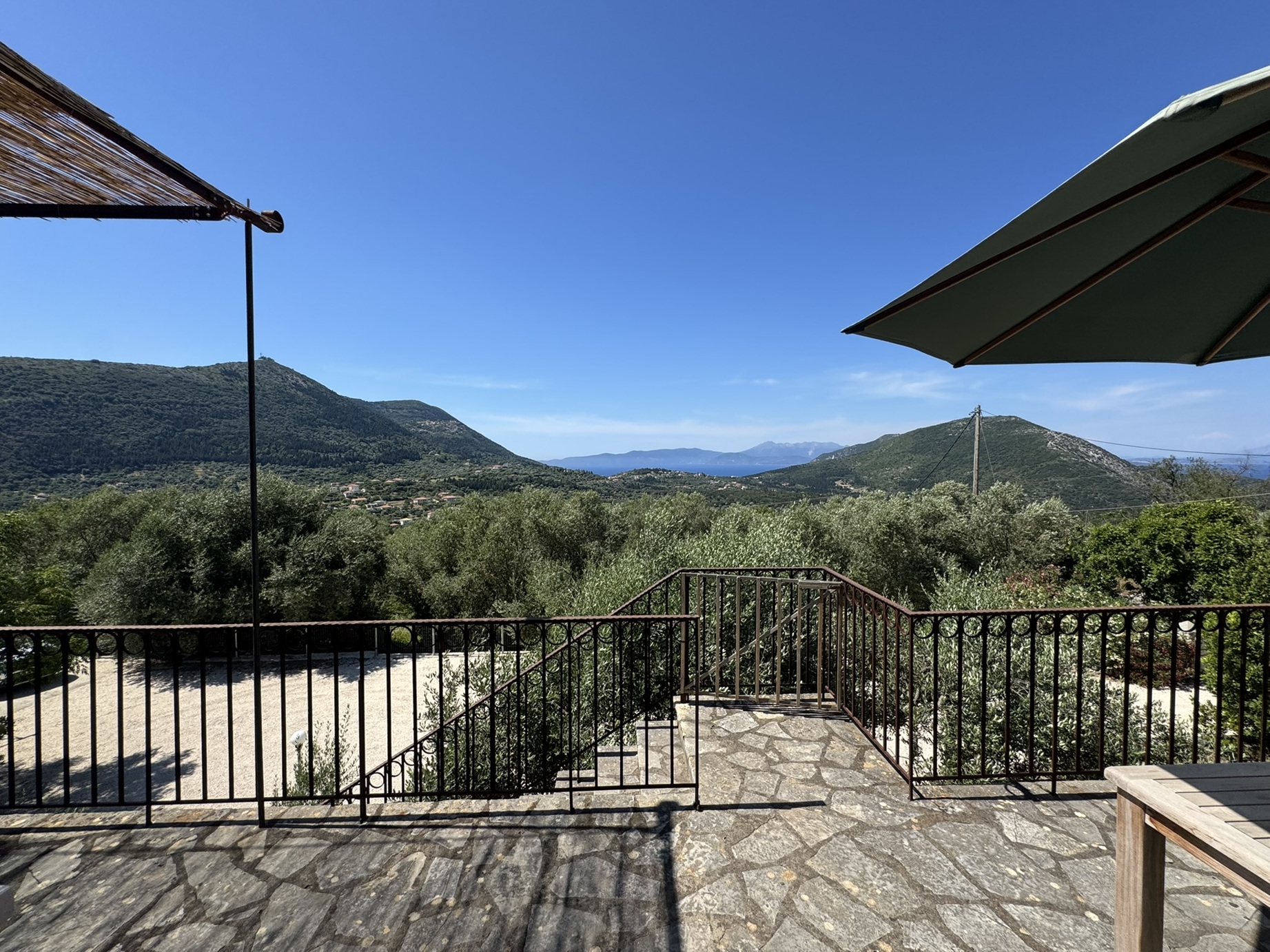 Sea views from veranda of house for sale in Ithaca Greece, Stavros