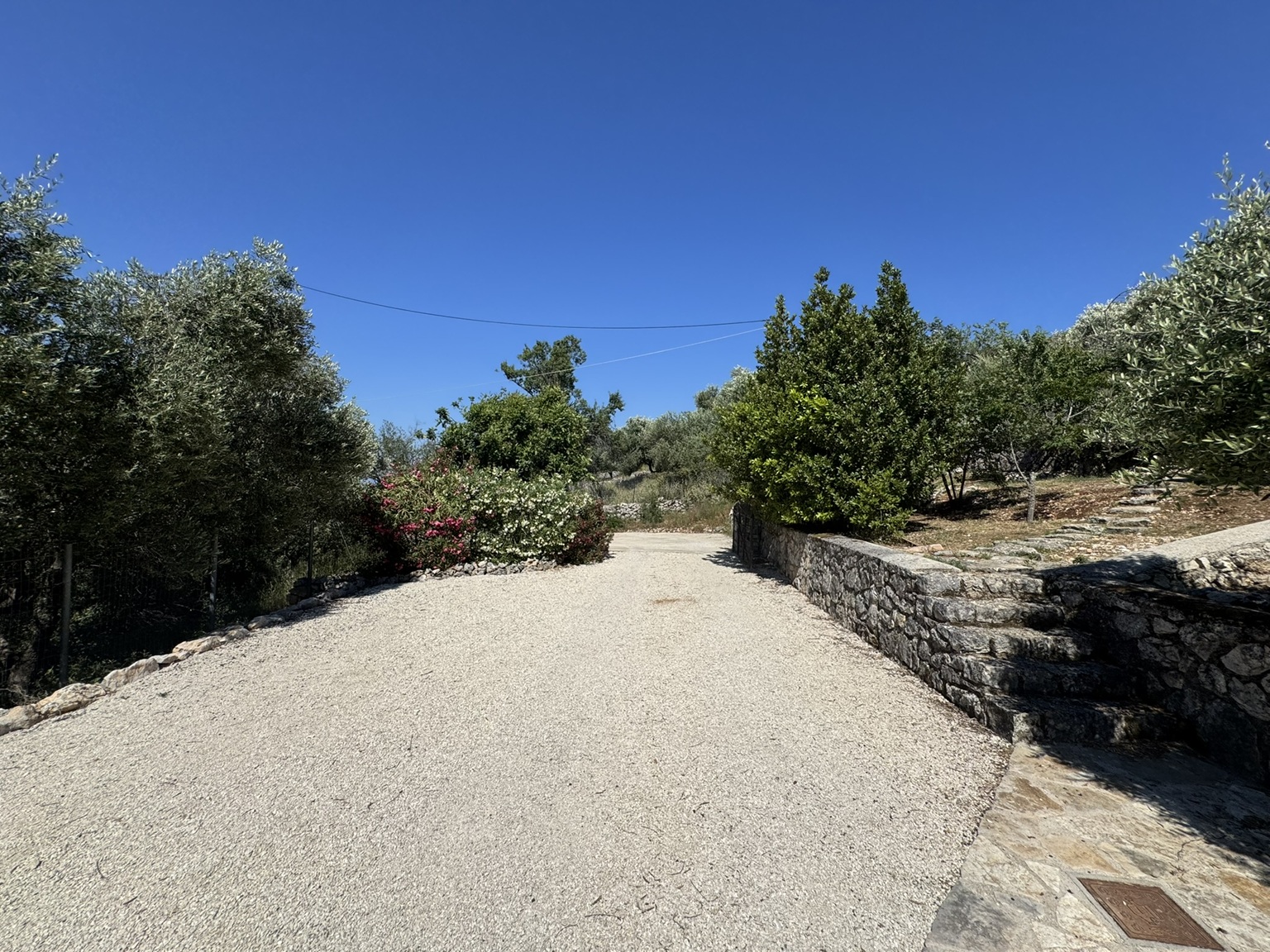 Drive of house for sale in Ithaca Greece, Stavros